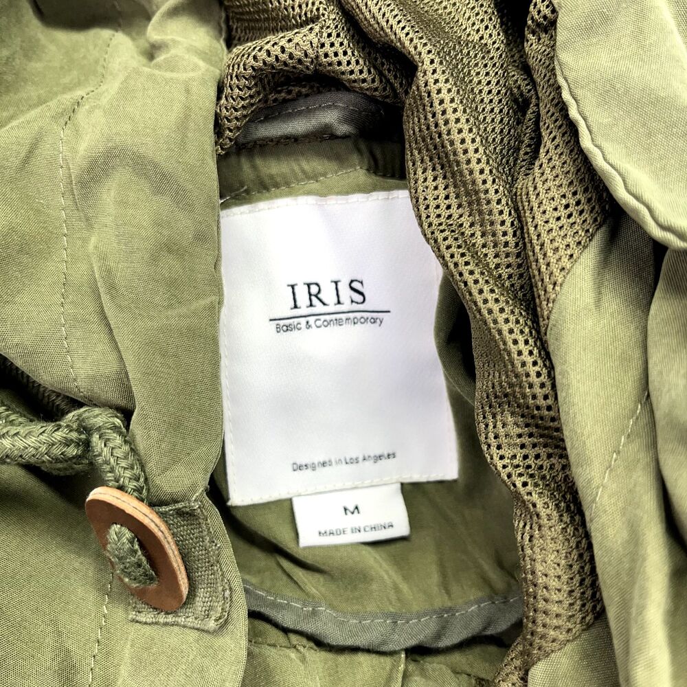 Iris Green Utility Jacket Hooded Womens M Anorak Parka Military Trench Gorpcore - Picture 8 of 16